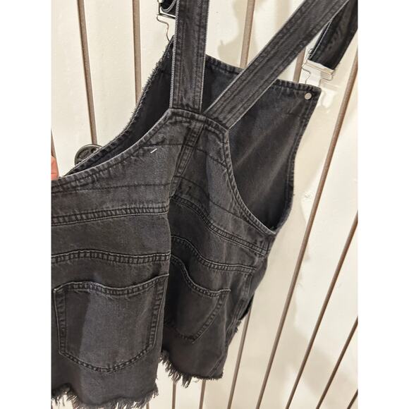 Free People Skirt Denim Overalls Sz 6 - Picture 8 of 8